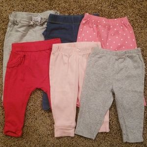 Bundle of 6 Baby Girl Pants